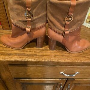 Michael Kors Brown Leather Heeled Boots